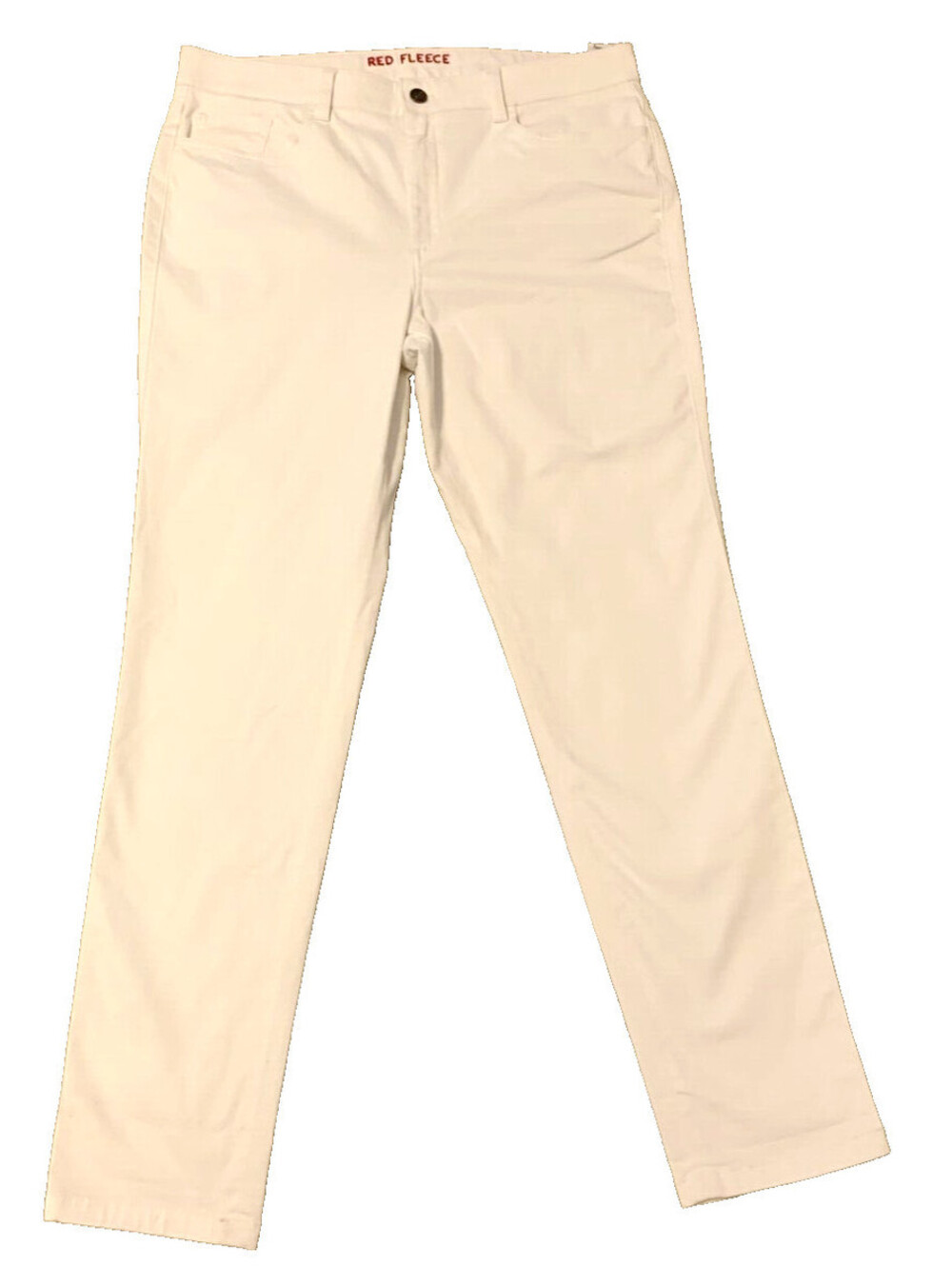 Brooks Brothers Red Fleece Jeans Slim Stretch Straight Women's 12 White Classy